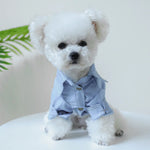 Cute and Minimalist Stylish Pet Denim Shirt with D - Ring - GreenFur
