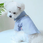 Cute and Minimalist Stylish Pet Denim Shirt with D - Ring - GreenFur