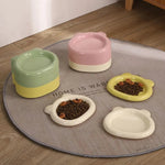 Cute Anti - Spill Non - Tip PP Pet Bowl - GreenFur