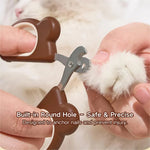 Cute Bear Design Cat Claw Clipper with Safe Positioning Hole - GreenFur