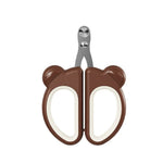 Cute Bear Design Cat Claw Clipper with Safe Positioning Hole - GreenFur