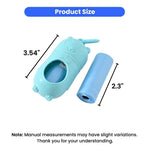 Cute Bear - Shaped Dog Poop Bag Holder with Clip, 2 Rolls Waste Bags - GreenFur