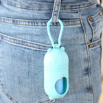 Cute Bear - Shaped Dog Poop Bag Holder with Clip, 2 Rolls Waste Bags - GreenFur