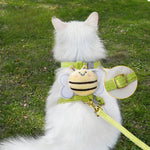 Cute Bee Pet Leash Puppy Dog Harness Leash Set - GreenFur