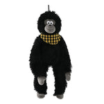 Cute Black Ape Style Hangable Squeaky Crinkly Dog Companion Toy - GreenFur