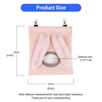 Cute Bunny Hay Feeder Bag with Metal Hook Hanging for Small Animals - GreenFur