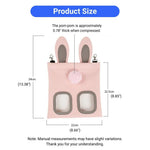 Cute Bunny Hay Feeder Bag with Metal Hook Hanging for Small Animals - GreenFur