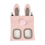 Cute Bunny Hay Feeder Bag with Metal Hook Hanging for Small Animals - GreenFur