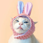 Cute Bunny Patch Pet Costume Hat for Cats and Small Dogs - GreenFur
