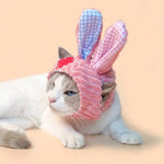 Cute Bunny Patch Pet Costume Hat for Cats and Small Dogs - GreenFur
