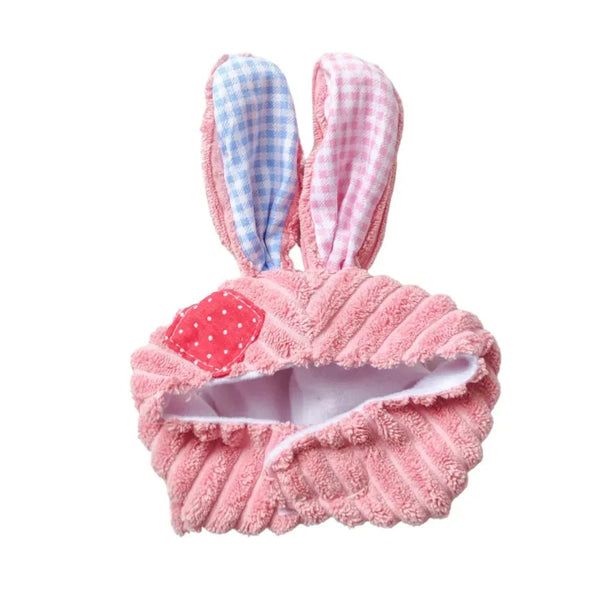 Cute Bunny Patch Pet Costume Hat for Cats and Small Dogs - GreenFur