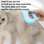 Cute Cat Comb Pet Hair Brush Shell Shaped Itch Relief Needle Comb - GreenFur