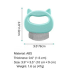 Cute Cat Comb Pet Hair Brush Shell Shaped Itch Relief Needle Comb - GreenFur