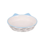 Cute Cat Shape Ceramic Material Pet Dog Cat Food Bowl - GreenFur