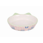 Cute Cat Shape Ceramic Material Pet Dog Cat Food Bowl - GreenFur