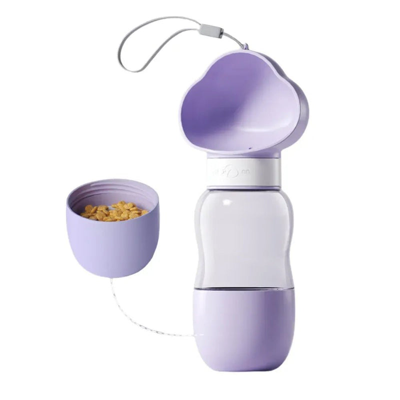 Cute Cloud Portable Pet Food Storage Dog Travel Water Bottle - GreenFur