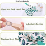 Cute Country Style Rabbit Harness Leash Set - GreenFur