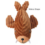 Cute Dog Chew Squeaky Walrus Shape Plush Pet Toys - GreenFur