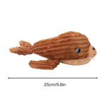 Cute Dog Chew Squeaky Walrus Shape Plush Pet Toys - GreenFur