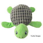 Cute Dog Chew Turtle Shape Plush Pet Squeaky Toys - GreenFur