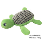 Cute Dog Chew Turtle Shape Plush Pet Squeaky Toys - GreenFur