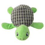 Cute Dog Chew Turtle Shape Plush Pet Squeaky Toys - GreenFur