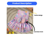 Cute Egg Bunny Butterfly Princess Pet Easter Dress - GreenFur