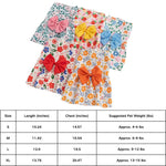 Cute Floral Print Dog Dress with Bowknot Pet Apparel for Small Dogs - GreenFur