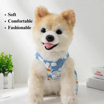 Cute Flower Pattern Pet Apparel Dress with Bow - GreenFur