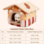Cute French Fries House Design Washable Pet Bed - GreenFur