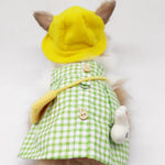 Cute Green Plaid Rabbit Clothing Accessories and Leash Set - GreenFur