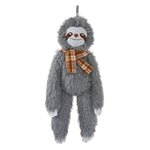 Cute Grey Sloth Style Hangable Squeaky Crinkly Dog Companion Toy - GreenFur