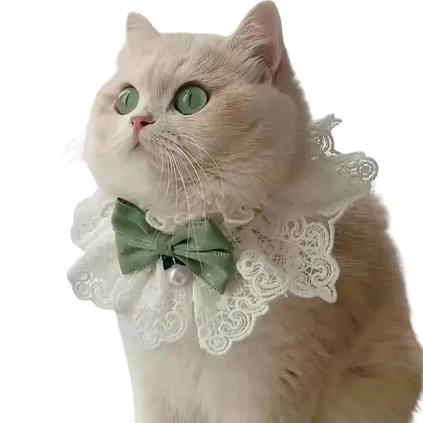 Cute Knitting Pattern Decorative Neckwear Cat Bandana - GreenFur
