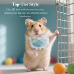 Cute Lace Bow Hamster Parrot Scarf Small Pet Decorative Bandana - GreenFur