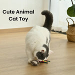 Cute Lion Style Waffle Fabric Catnip Cat Toy with Crinkle Paper - GreenFur