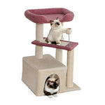 Cute Multi - Level Cat Tower Cozy Kitty Condo for Small and Medium Cats - GreenFur
