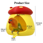 Cute Mushroom Bird Nest Parrot Hideout Durable PLA Material All Season - GreenFur