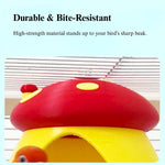 Cute Mushroom Bird Nest Parrot Hideout Durable PLA Material All Season - GreenFur