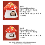 Cute Mushroom Shape Small Pet Animal Bed Cave Hamster Bedding - GreenFur