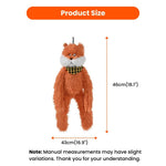 Cute Orange Fox Style Hangable Squeaky Crinkly Dog Companion Toy - GreenFur