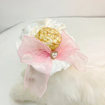 Cute Pet Bowknot Hat with Lace and Heart Decorations - GreenFur