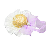 Cute Pet Bowknot Hat with Lace and Heart Decorations - GreenFur