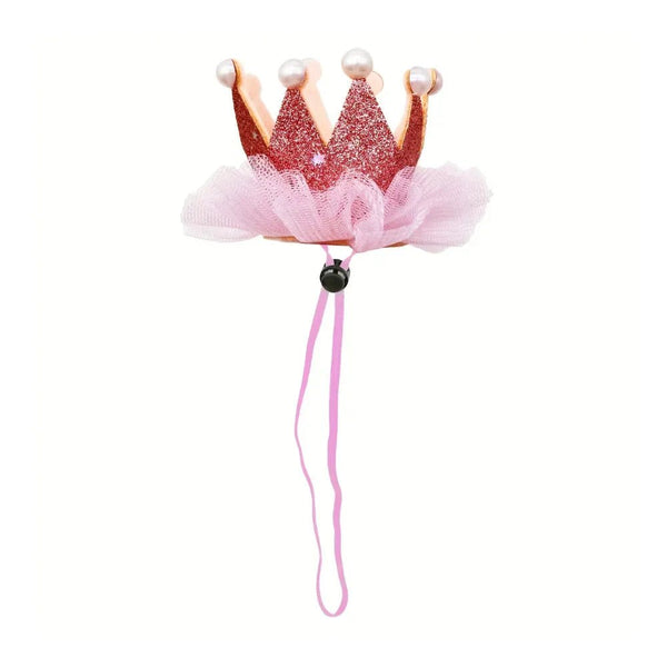 Cute Pet Crown Hat with Coloful Lace for Party and Festive - GreenFur