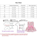 Cute Pink Floral Pet Apparel Dress with Bow - GreenFur