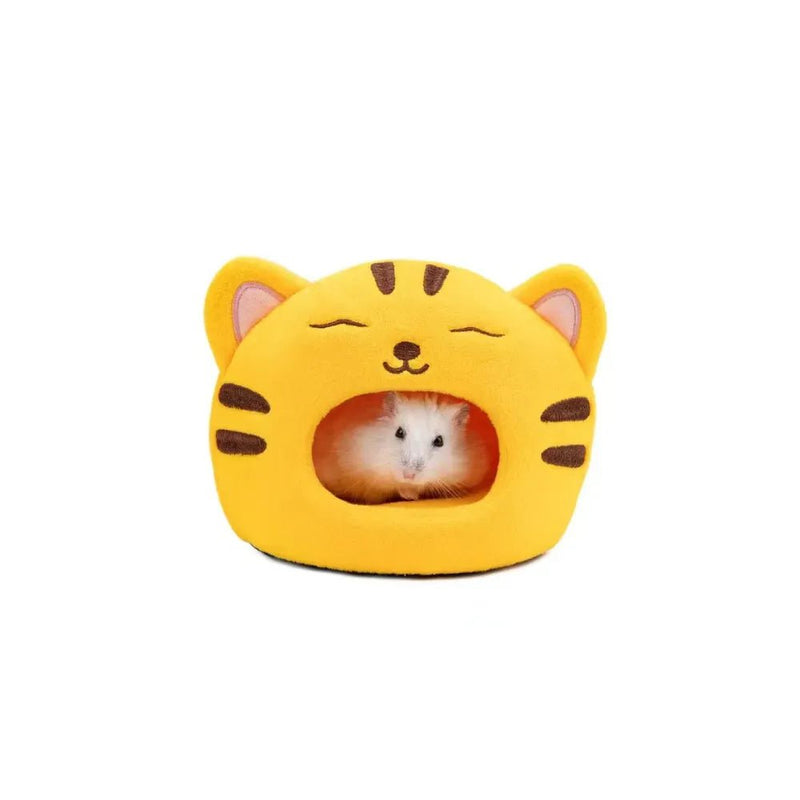Cute Plush Small Animal Cave Nest Hamster Pet Bed - GreenFur