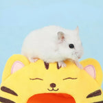 Cute Plush Small Animal Cave Nest Hamster Pet Bed - GreenFur