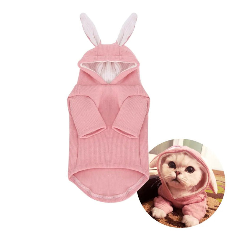 Cute Rabbit Ear Style Pet Hoodie Dog Cat Clothes Sweatshirt - GreenFur