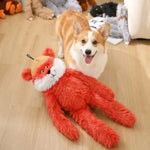 Cute Red Fox Style Hangable Squeaky Crinkly Dog Companion Toy - GreenFur