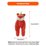Cute Red Fox Style Hangable Squeaky Crinkly Dog Companion Toy - GreenFur