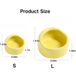 Cute Shape Higher Edge Ceramic Hamster Food Bowl for Small Animals - GreenFur